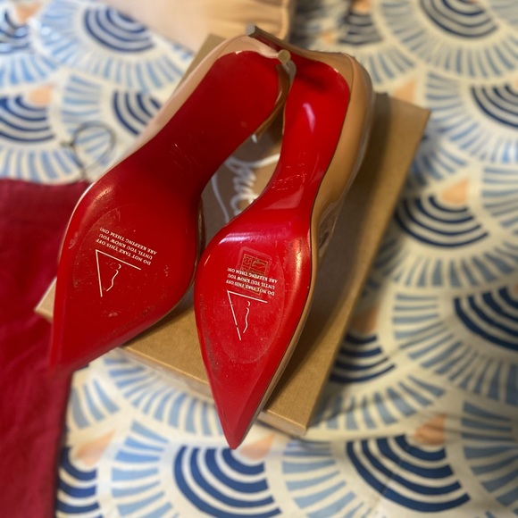 Christian Louboutin Iriza 85 Patent leather Nude pump size 43 - Picture 6 of 13